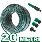Trade Shop - Tubo Per Irrigazione Da Giardino Lungo 20 Metri Con 4 Accessori Da 1/2" Verde -