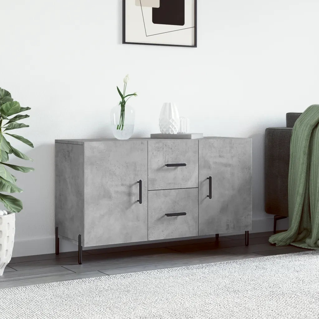 Credenza | Madia | Buffet da pranzo | Armadio da pranzo Grigio Cemento 100x36x60 cm in Legno Multistrato