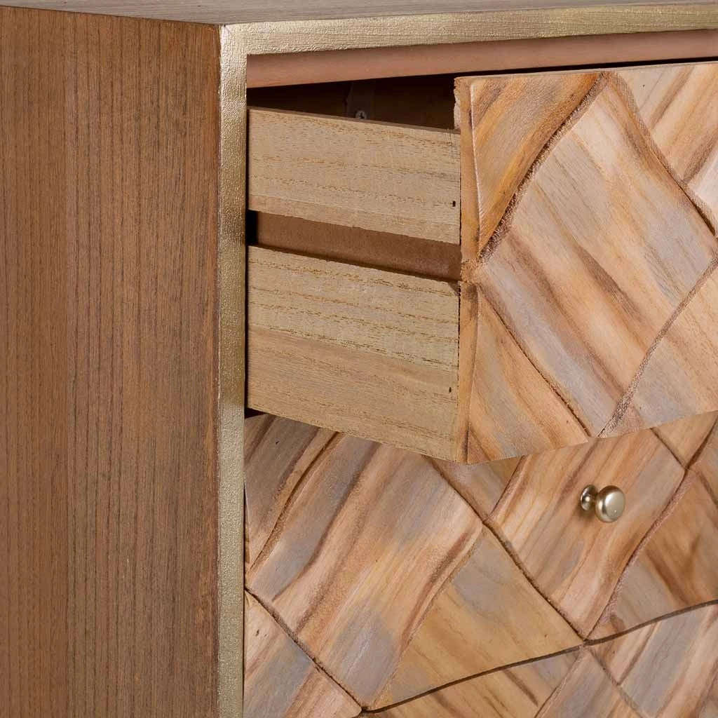 Cassettiera in legno marrone 44,5x34x93h