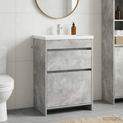 Mobiletto da Bagno Sotto Lavabo Grigio Cemento 890731
