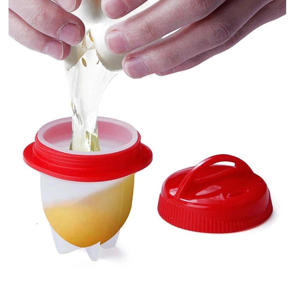 Trade Shop - Cuoci Uova In Silicone Senza Guscio 6 Pz Uovo Sodo Frittata Omelette Egglettes -