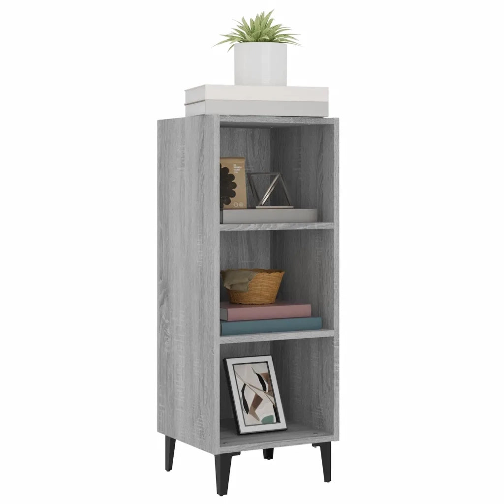 Credenza Grigio Sonoma 34,5x32,5x90 cm in Legno Multistrato cod mxl 26259