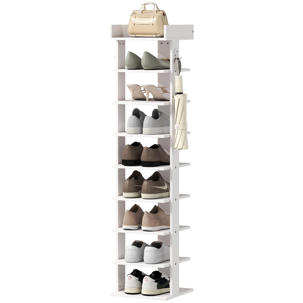 Etagere per scarpe 9 livelli ¨C zephmum ¨C bianco 30x30x128,4cm