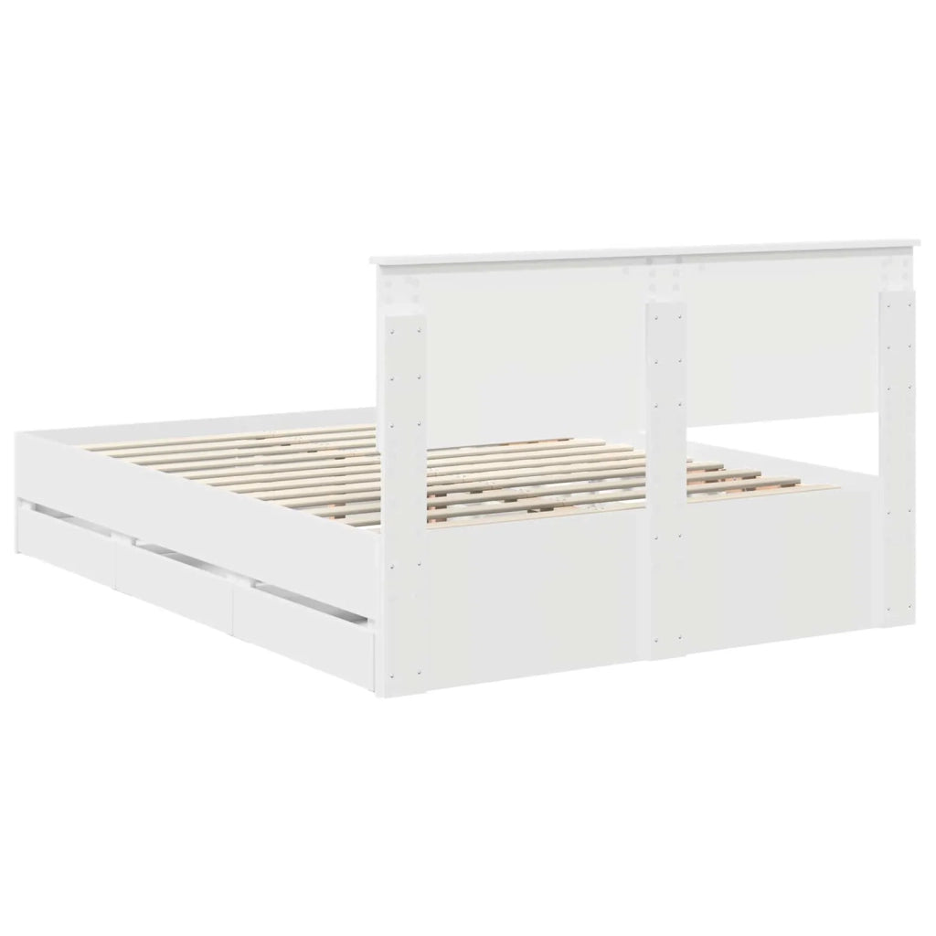 Struttura del letto Bianco 140 x 190 cm Legno Ingegnerizzato 3410707
