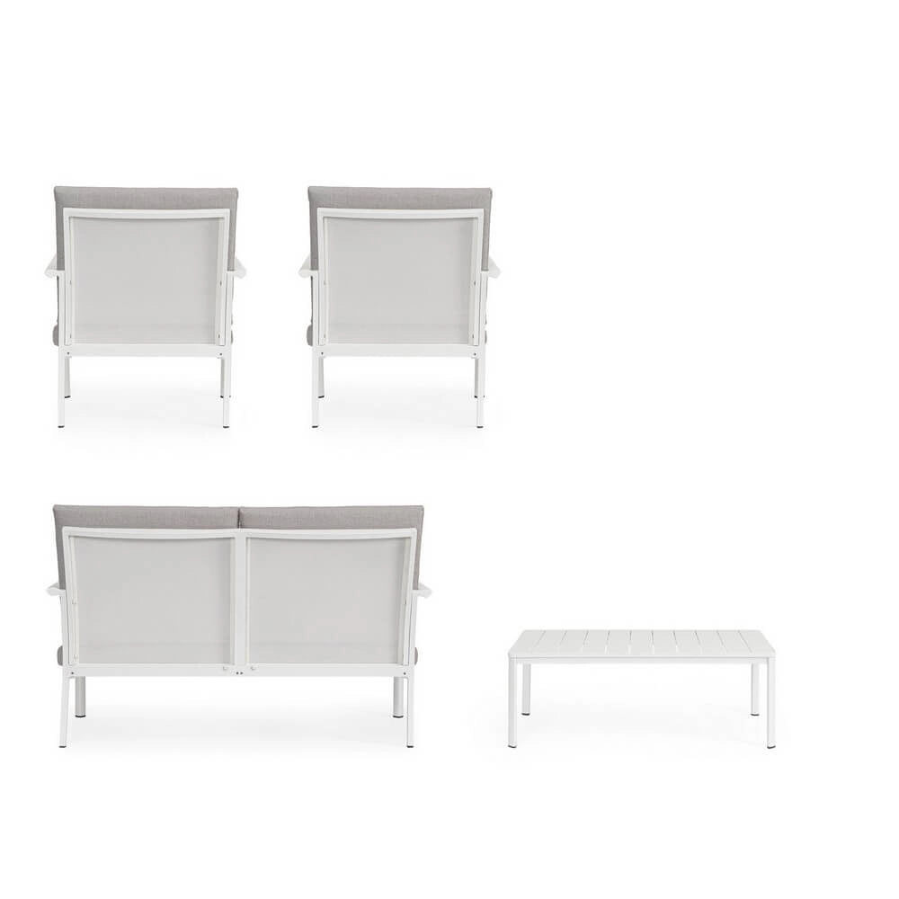 Set da 4 Salotto da Giardino in Alluminio con Cuscini - FYRON