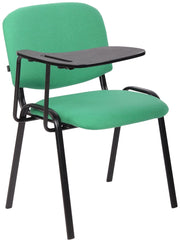 Sedia Ken in tessuto con tavolino ribaltabile verde