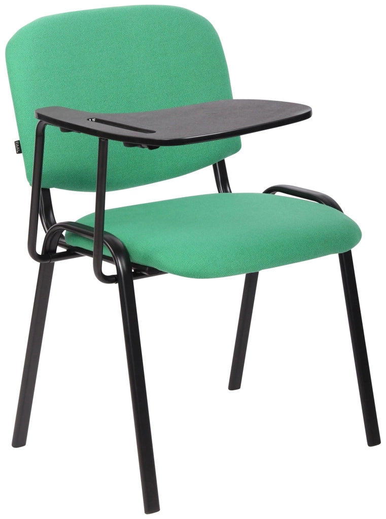 Sedia Ken in tessuto con tavolino ribaltabile verde