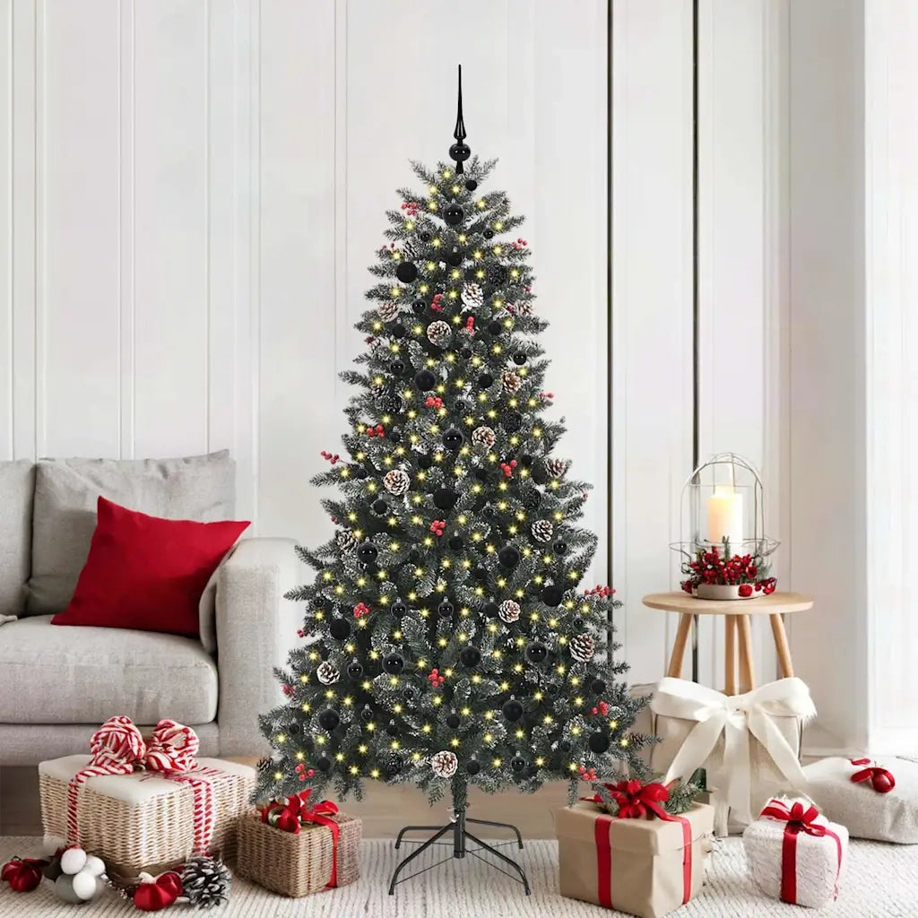 Albero di Natale | Decorazioni natalizie artificiale con 300 LED Verde 180 cm