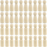 Peg Popoli in Legno Decorativi - 80 Pezzi - 65 mm - Non Finiti - Per Schilderizzare - Progetti DIY
