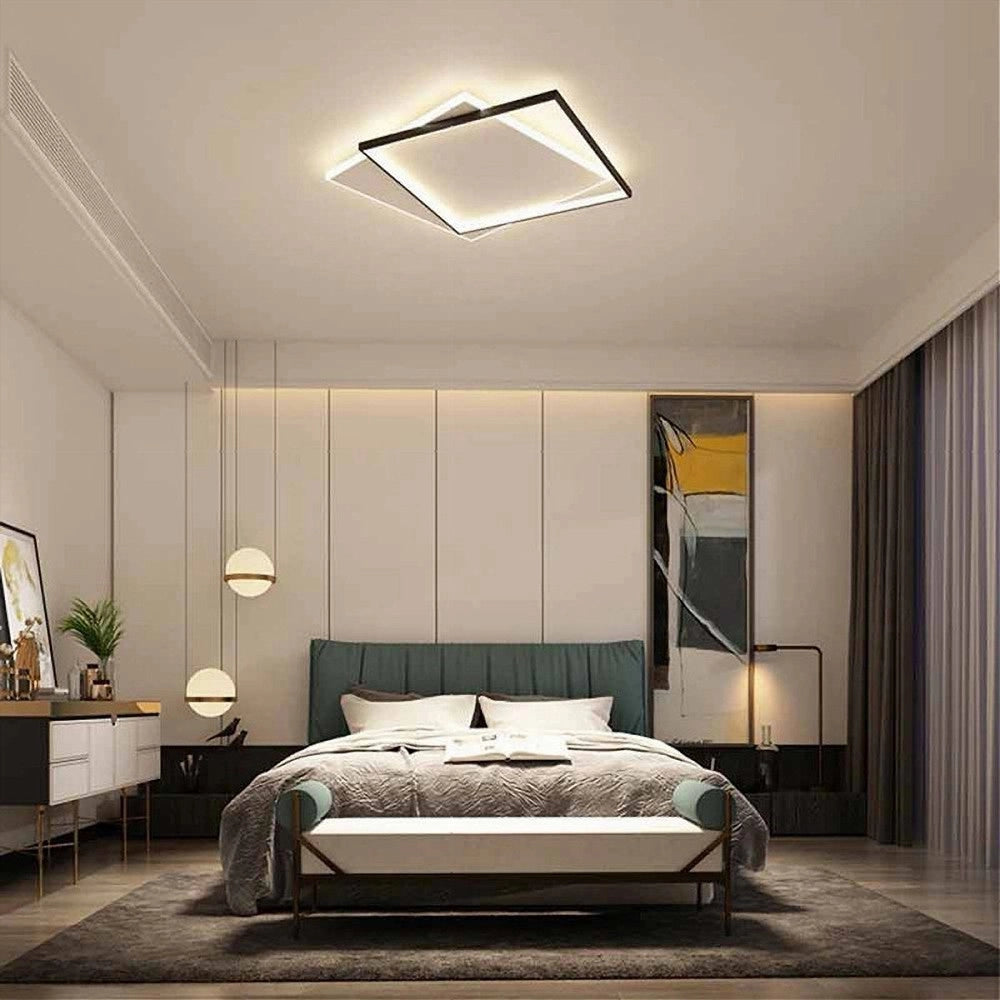 Trade Shop - Plafoniera Da Soffitto Quadrata 39 W Lampada Dimmerabile 3 Colori Di Luce C57-3c -