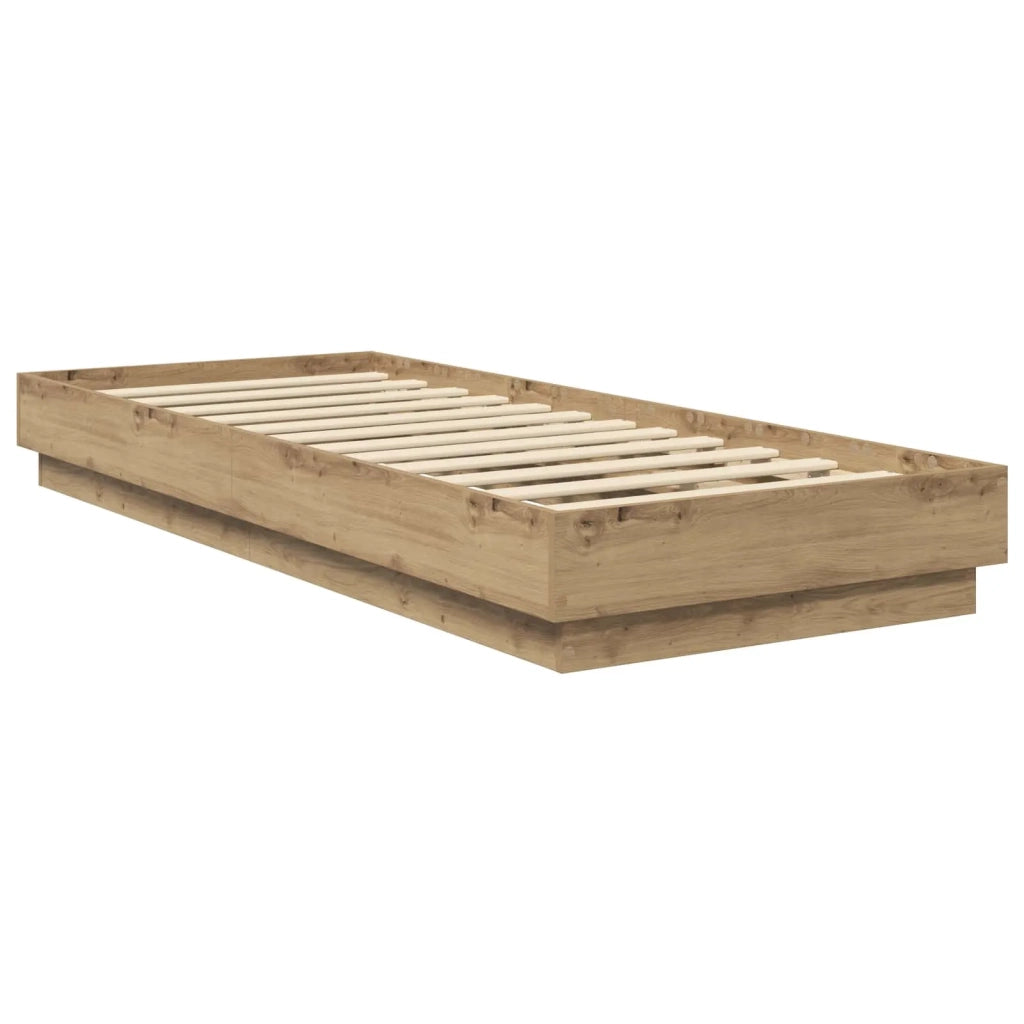 Letto con LED Rovere Artigianale 80 x 200 cm 8009010