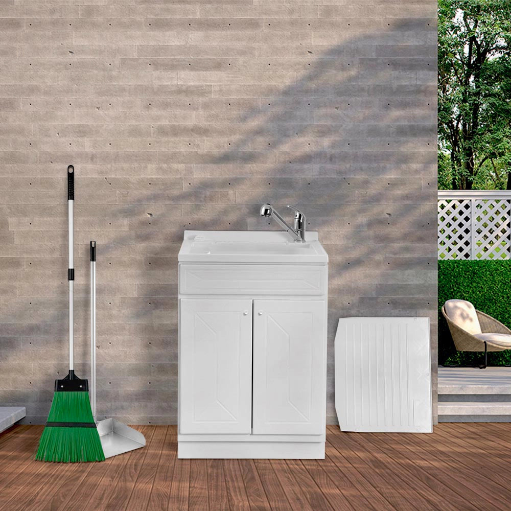 Mobile Lavatoio in Kit 60x60 cm con Vasca colore Bianco in Resina