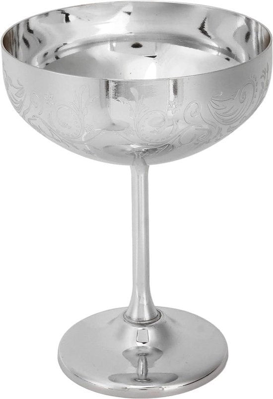 Calice di Champagne in Acciaio Inossidabile Portatile - Bicchieri da Tavola per Matrimoni Campeggio Feste di Natale - Coppe con Fiamma Orecchio Specchio
