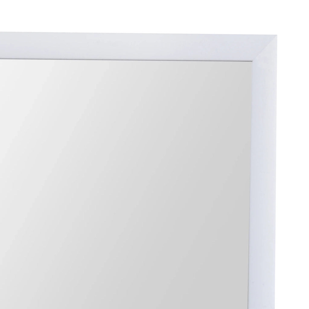 Specchio decorativo per porta dal design moderno 120 x 37 x 2 cm bianco 03_0010149