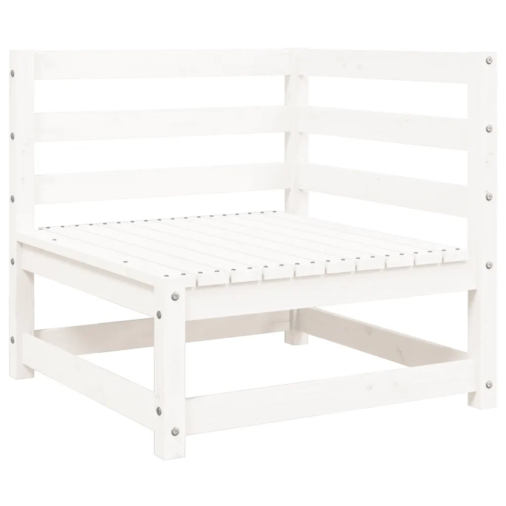 Set Divani da Giardino 6 pz Bianco in Legno Massello di Pino 3299397