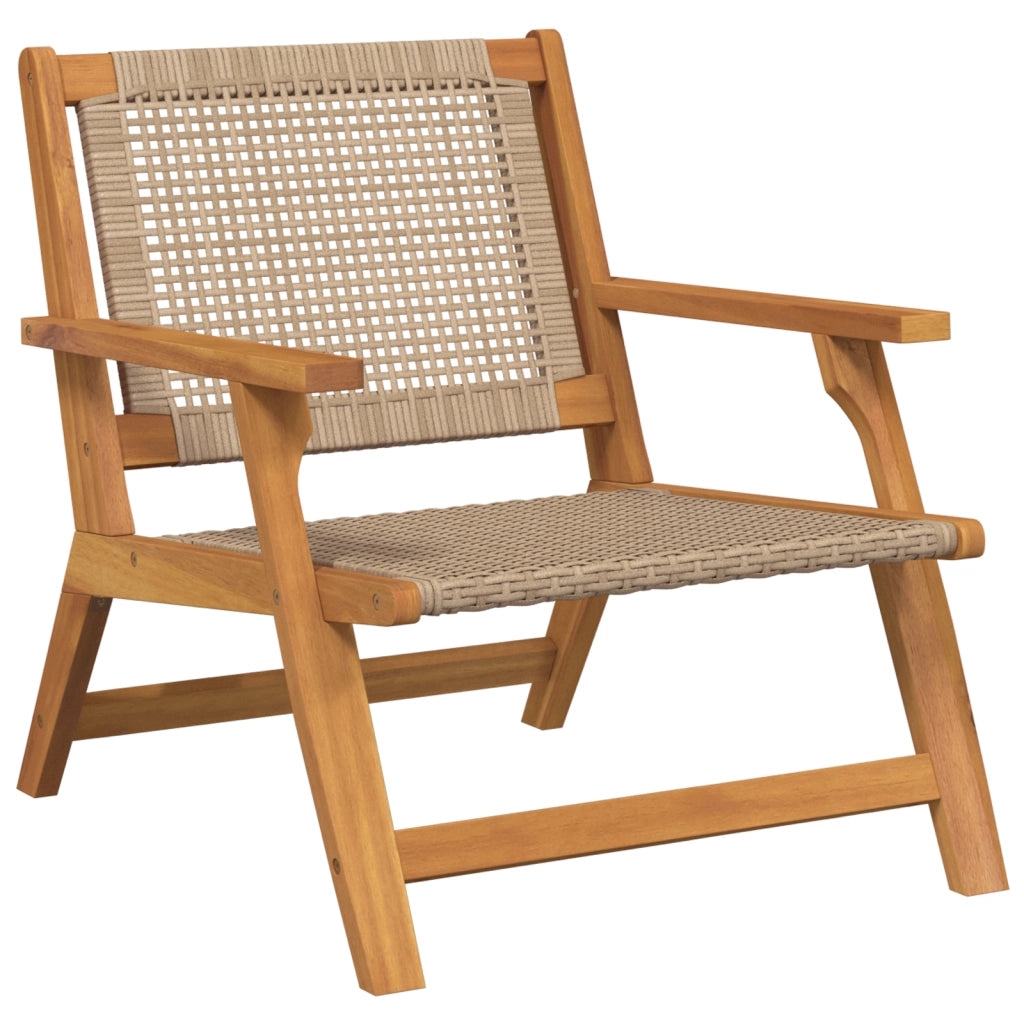 sedie da giardino 2 pcs beige 76x67x73.5 cm legno massello di acacia