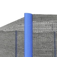 Rete di Protezione per Trampolini a 6 Pali con Ingresso con Cerniera, in PE, Ø305x180 cm, Nero e Blu