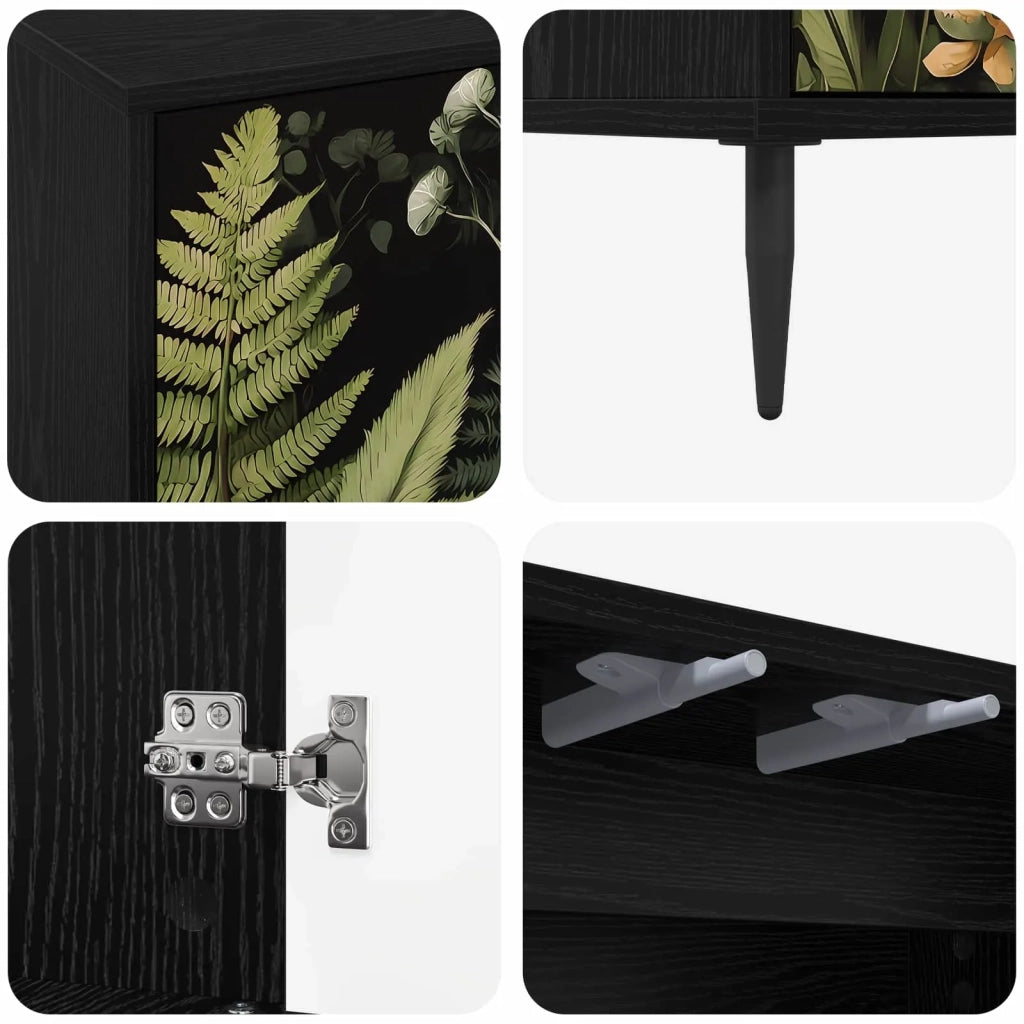 Credenza RHENEN Rovere Nero 69 x 33 x 76 cm 8006929