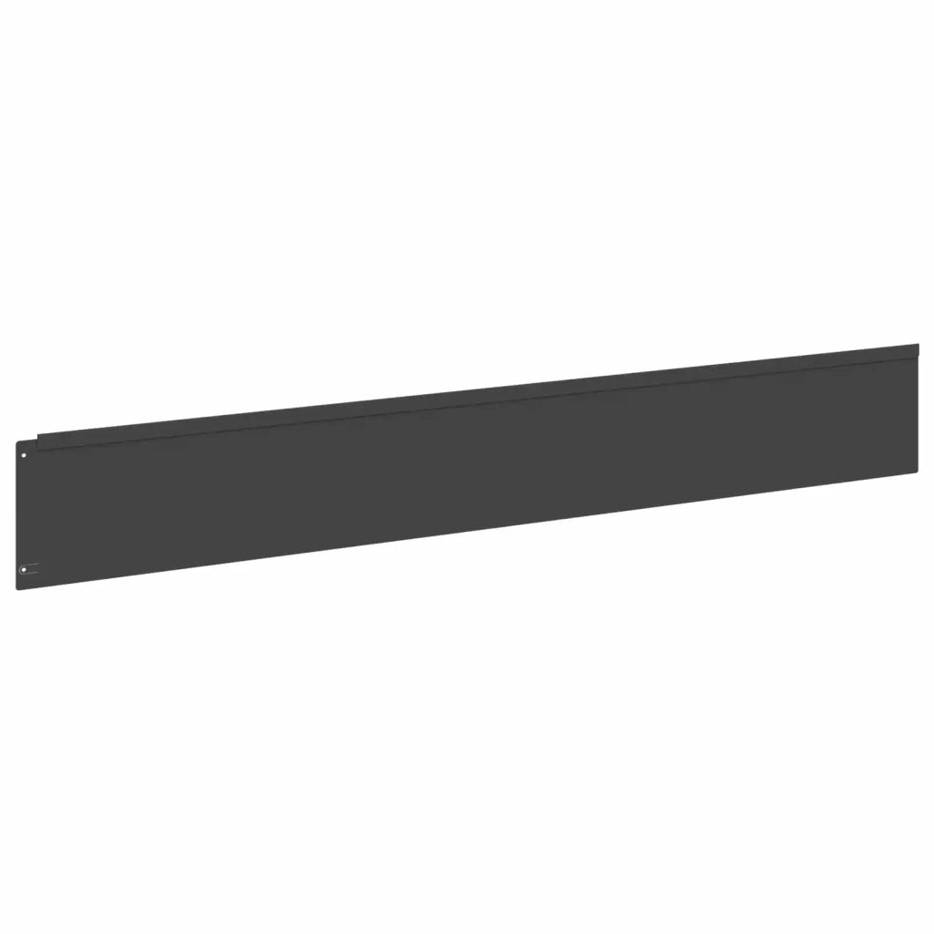 Bordura per Prato 20 pz 100 x 15 cm Acciaio Nero 8008813
