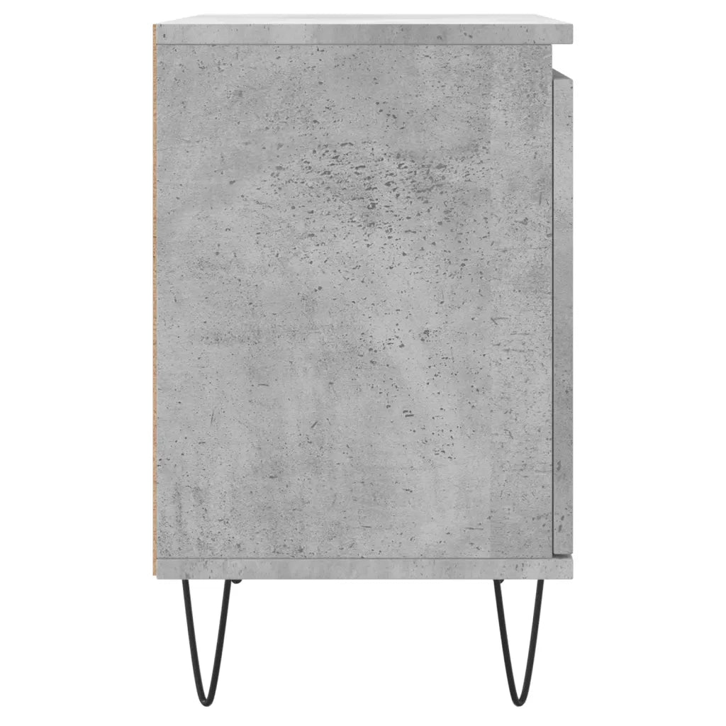 Comodini 2 pz Grigio Cemento 40x30x50 cm in Legno Multistrato 826837