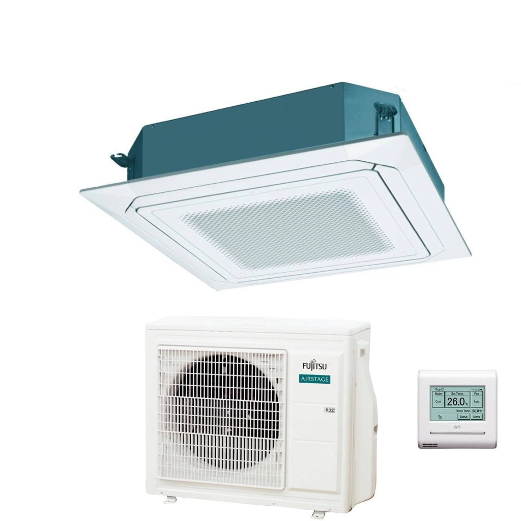 Condizionatore a Cassetta Fujitsu KR Eco Circular Flow White 24000 Btu AUXG24KRLB R-32 Wi-Fi Optional con Griglia e Filocomando