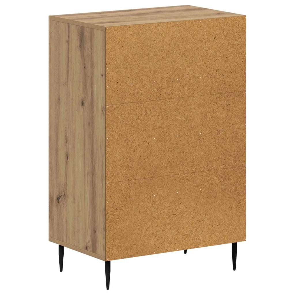 Mobiletto da Bagno HAARLEM Rovere Artigianale 59,5 x 31 x 80 cm 896844