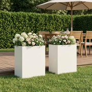 Vaso da giardino 2 pz Bianco 40 x 30 x 40 cm 8005473