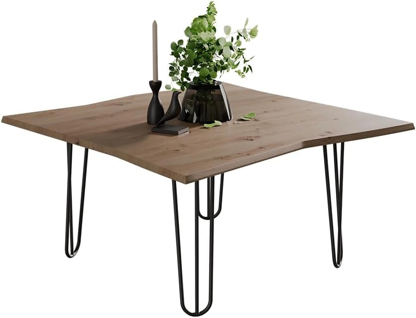 Tavolino da caffè Yan, Artigiano, 80 x 80 cm, da utilizzare come superficie d'appoggio e tavolo centrale nel soggiorno
