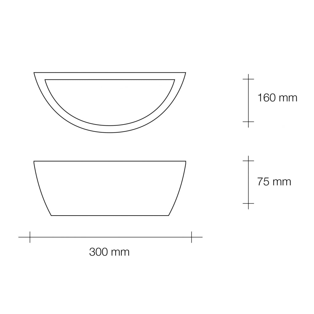 Andros applique a parete in gesso bianco 1 luce attacco E27 30x7,5cm