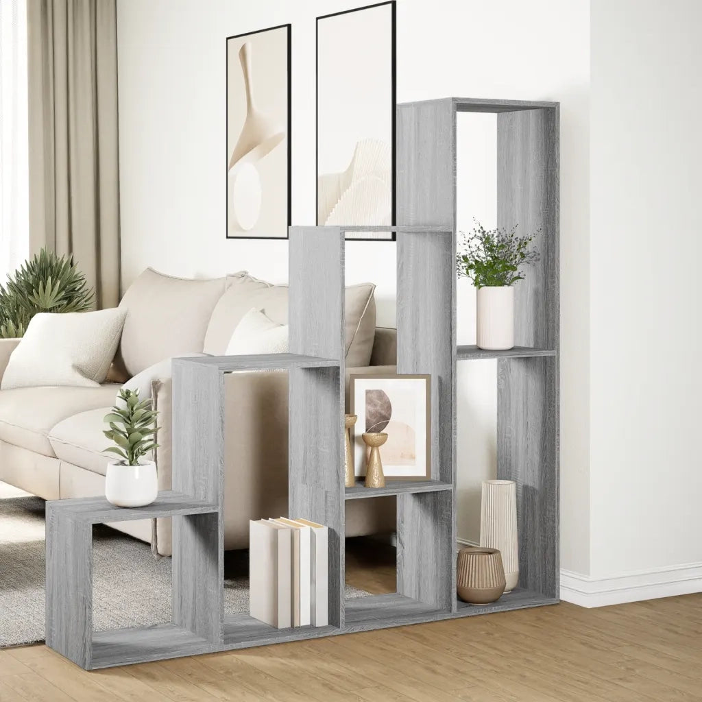 Libreria 4 Ripiani Grigio Sonoma 143,5x29x143,5 cm Truciolato 857999