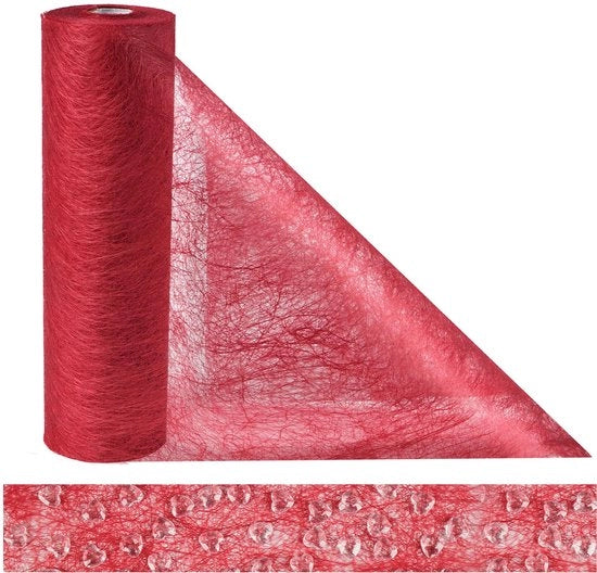 Tappeto non tessuto per tavolo, 23 cm x 30 m, decorazione riutilizzabile per tavola, feste, matrimoni, decorazione per tavola versatile su rullo