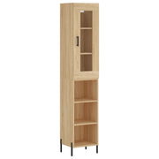Credenza | Madia | Buffet da pranzo | Armadio da pranzo Rovere Sonoma 34,5x34x180 cm in Legno Multistrato