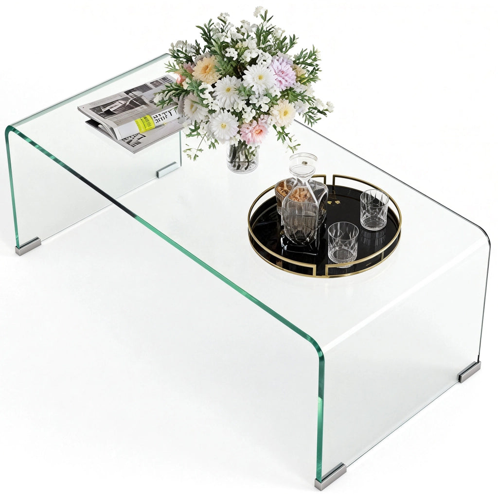 Tavolino da caff¨¨ ¨C Zephmum ¨C Vetro trasparente 80x45x35