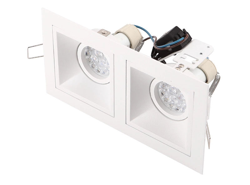 Faretto incasso rettangolare bianco 2xGU10 50W Maxlight
