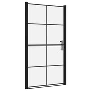Porta doccia per bagno WC cabina doccia interno casa vetro temperato 100x178 cm nero 02_0002010
