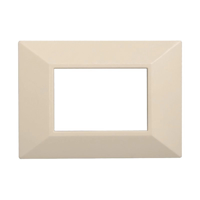Placca Piramide Serie Moon 3P Colore Sabbia Compatibile Con Bticino Axolute