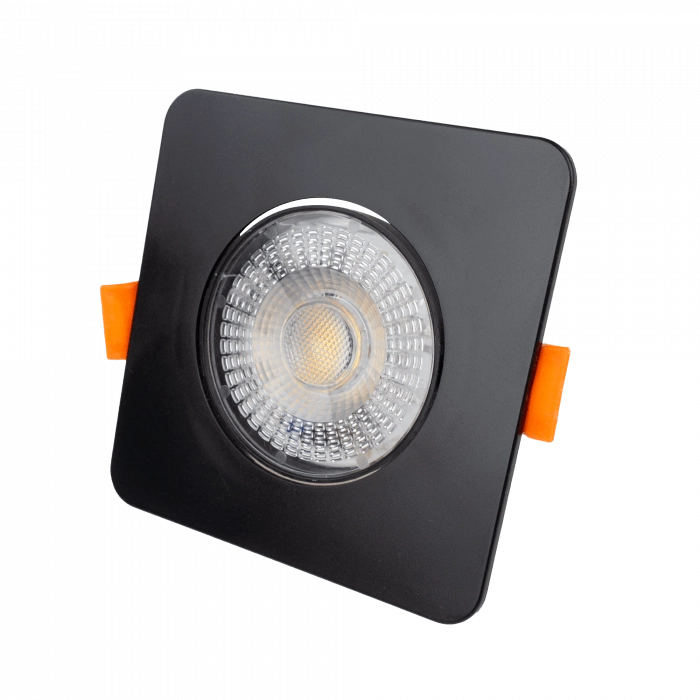 Faretto LED da incasso CCT nero quadrato Ecolight