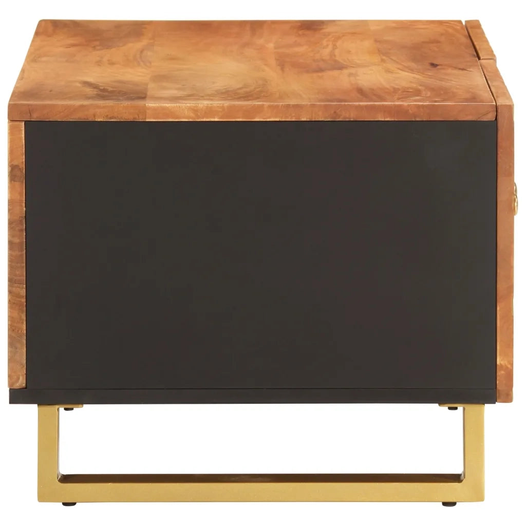Tavolino da salotto | Tavolino da caff¨¨ | Tavolino da Soggiorno Marrone e Nero 80x50x40 cm Legno di Mango