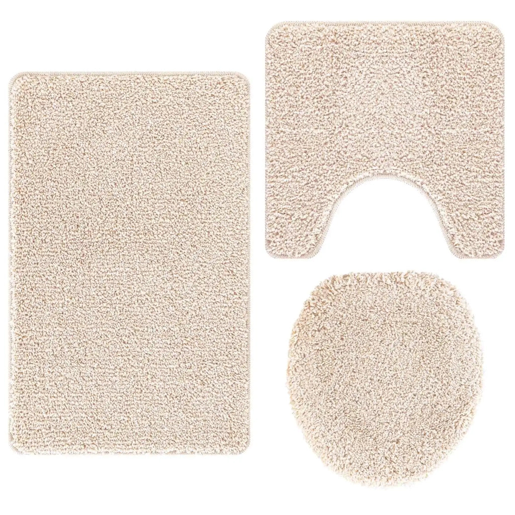 Set di tappetini antiscivolo per il bagno 3 pcs Crema PP 4019866