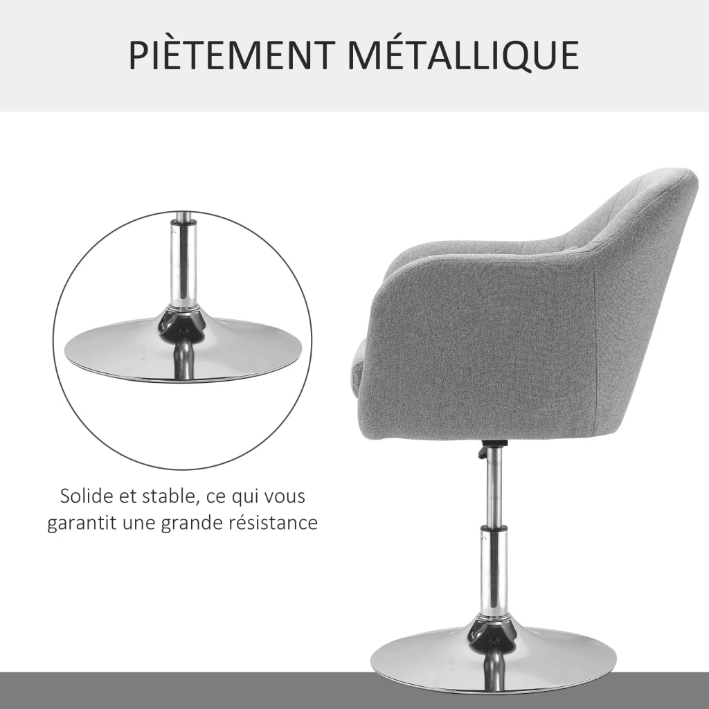 Poltrona relax massaggiante girevole con poggiapiedi ¨C Zephmum ¨C Grigio scuro metallo