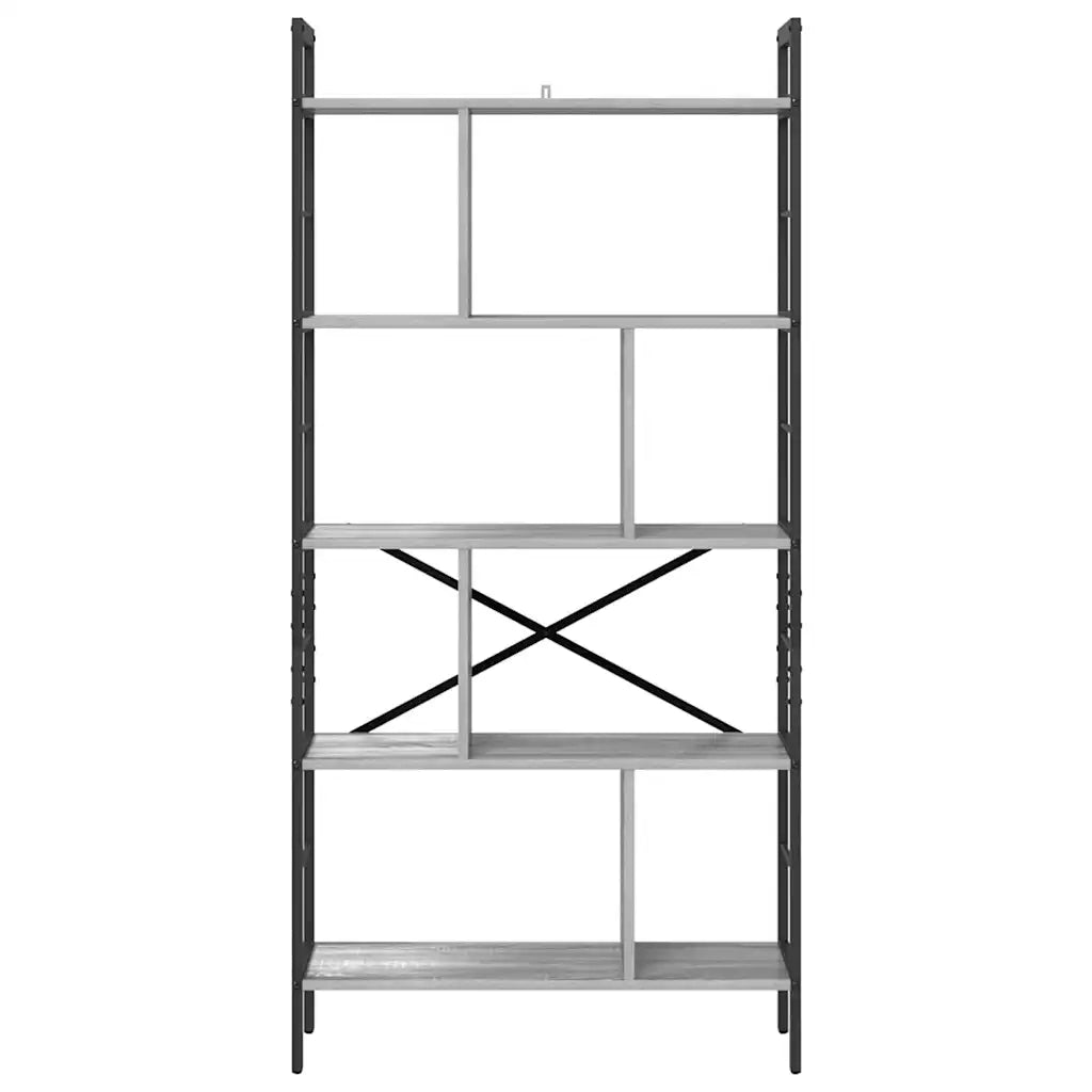 Libreria Grigio Sonoma 75 x 30 x 156 cm Legno multistrato