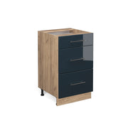 Vicco Mobili da cucina Blu scuro lucido 50 cm senza piano di lavoro