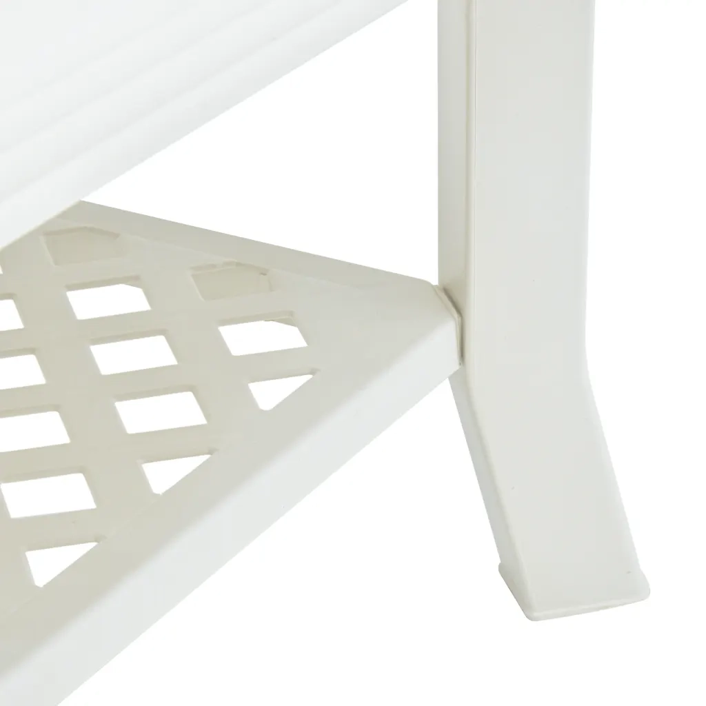Tavolino da Salotto Bianco 90x60x46 cm in Plastica 48793