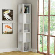Biblioteca Herman, Libreria 4 Ripiani, 34x34x161h cm Bianco