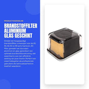 Filtro a gasolio in alluminio/vetro - OE AR50041 - Per serie 20/30/40/50/55 - Trattore - Resistente a shock