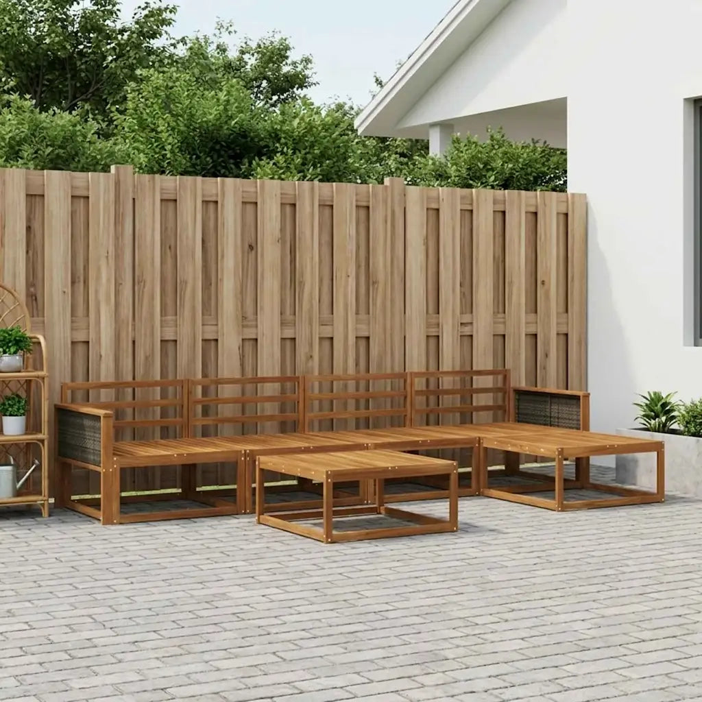 Set di divani da esterno 6 pcs Naturale