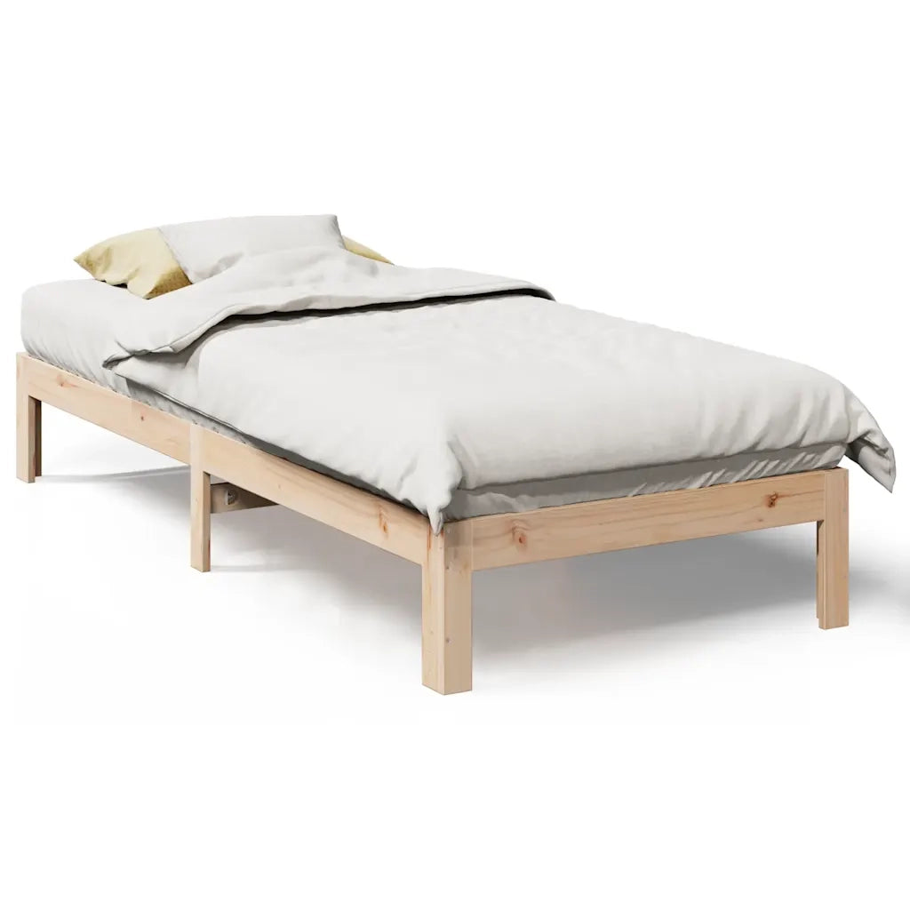 Giroletto senza Materasso 80x200 cm in Legno Massello Pino 859214