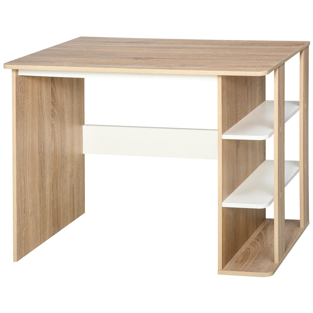Scrivania con scaffale 3 livelli ¨C Zephmum ¨C Legno 100x55x74 cm