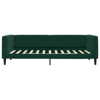 Divano Letto Estraibile Cassetti Verde Scuro 100x200cm Velluto 3196748