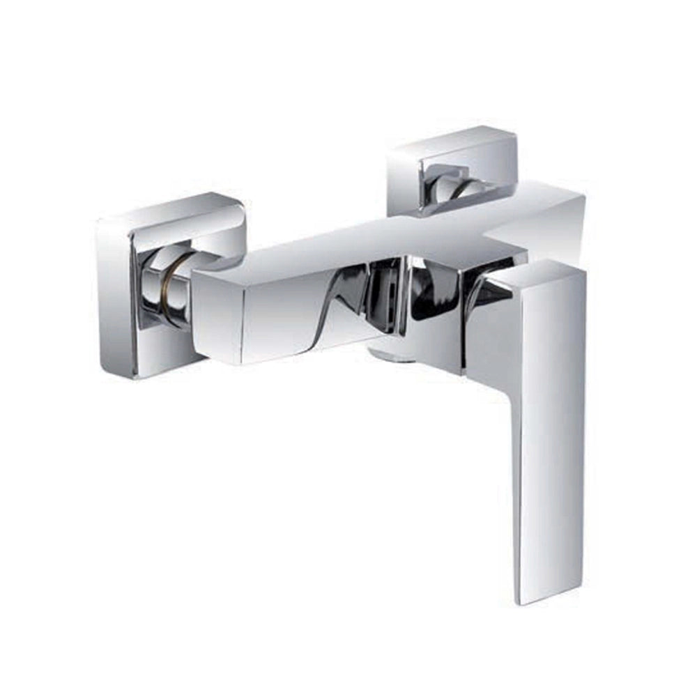 Set miscelatori lavabo bidet e doccia esterno cromo lucido Kubo